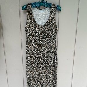J crew leopard cotton tank dress